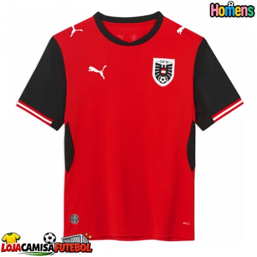 Camisa de Futebol Áustria Equipamento Principal Mundo 2026 Manga Curta
